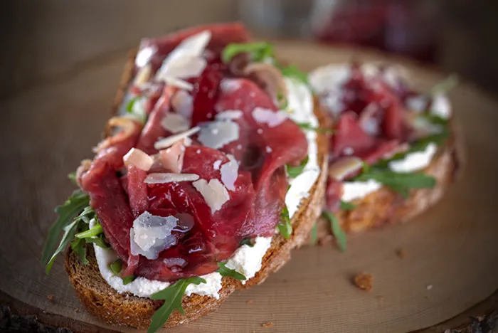 Broodje roomkaas met rib eye