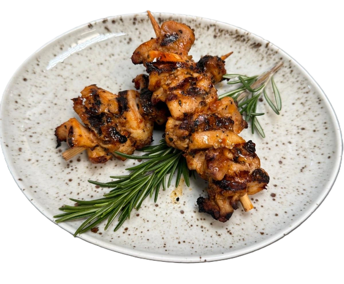 Bruschetta kip spiesjes
