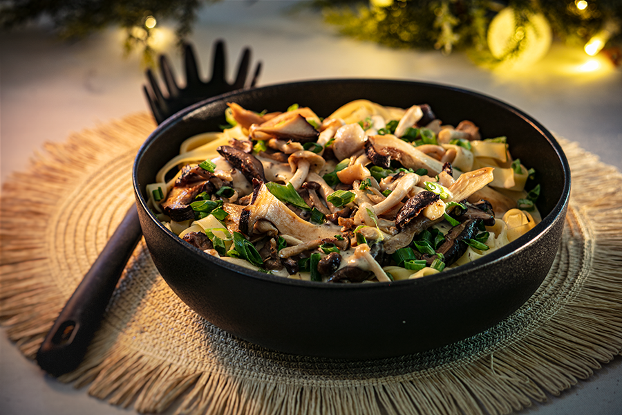Tagliatelle met Truffel en Bospaddenstoelen