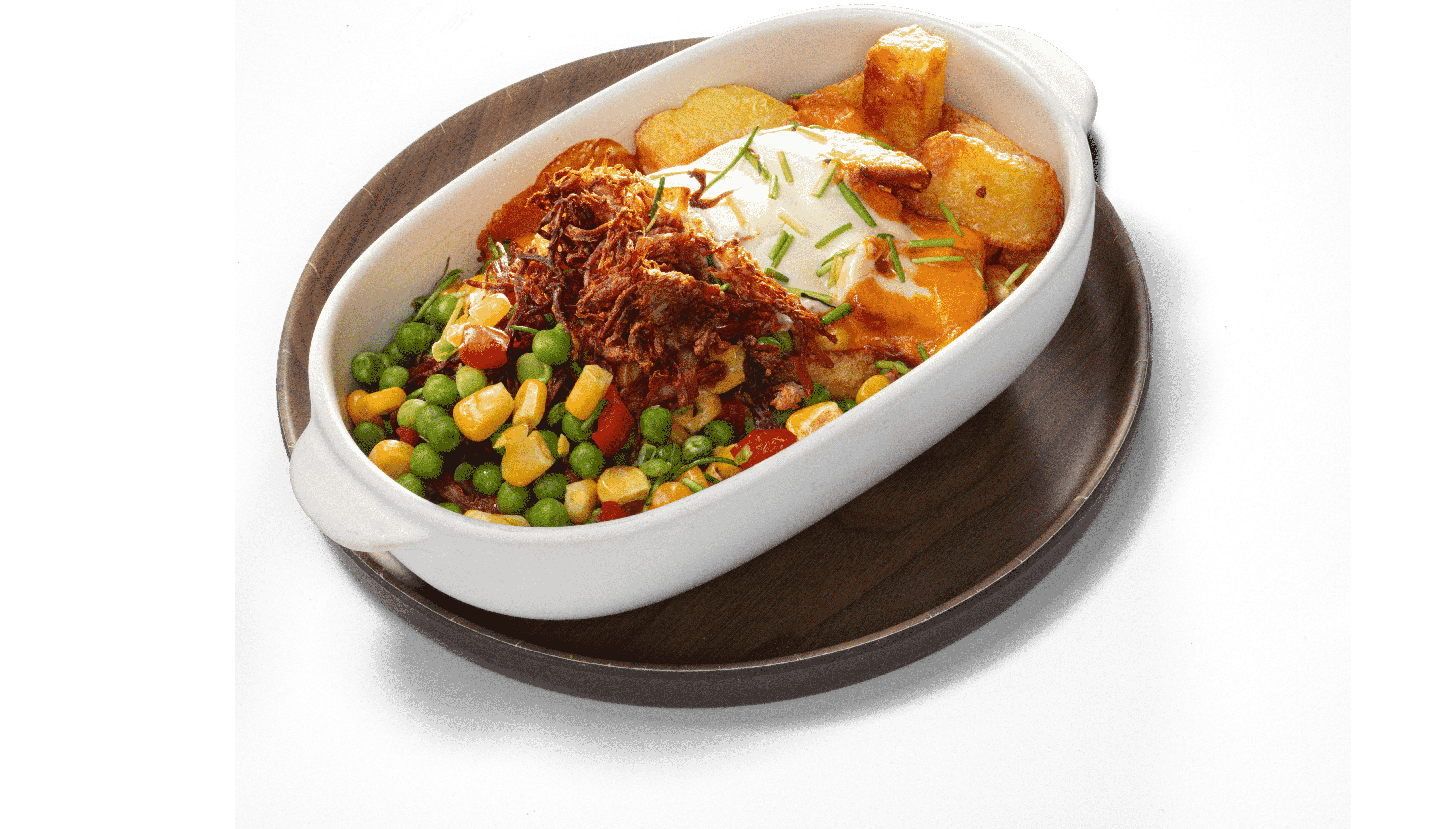 Pulled pork met aardappel en kaas