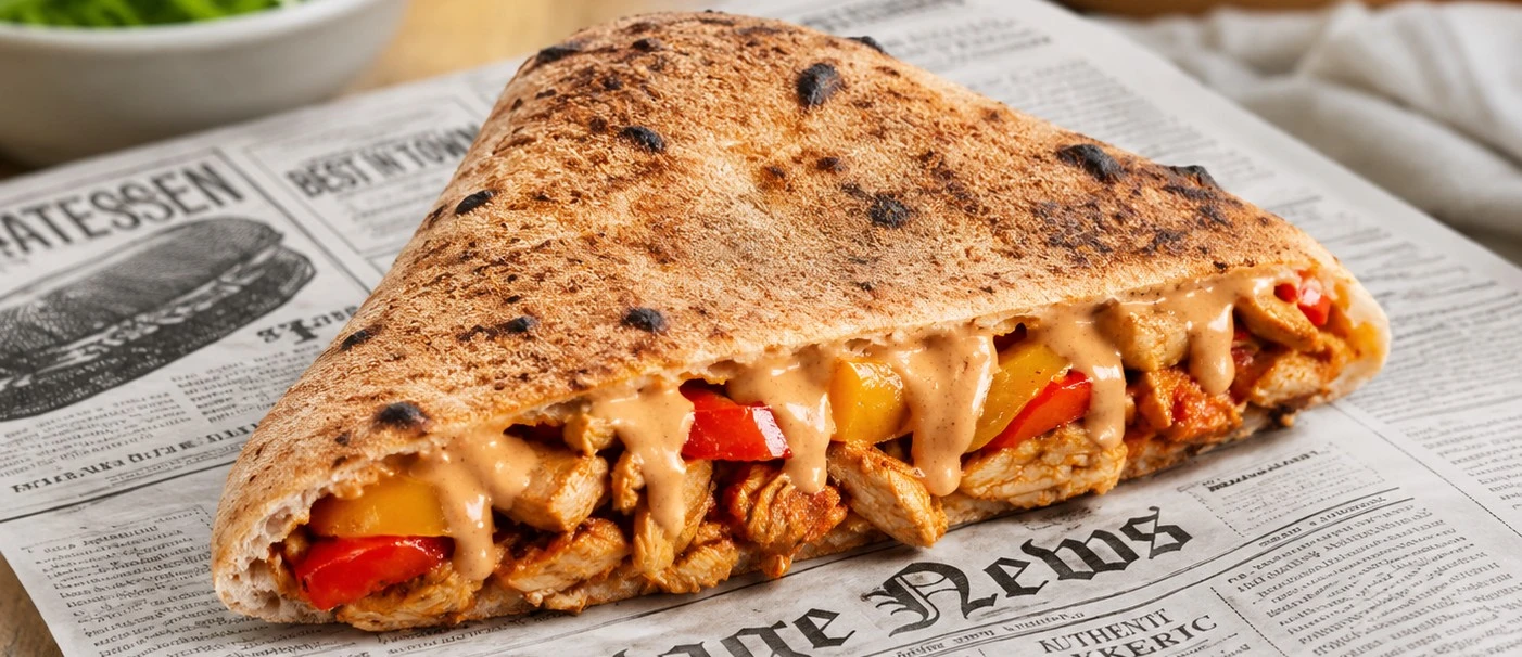 Sweet & spicy chicken naanta pocket bread