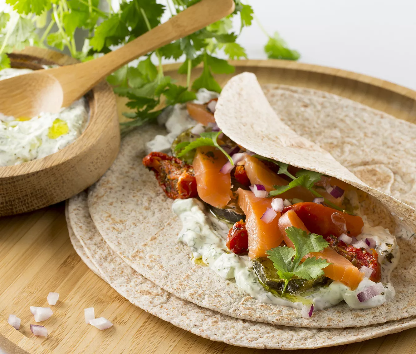 Tasty tzatziki tortilla