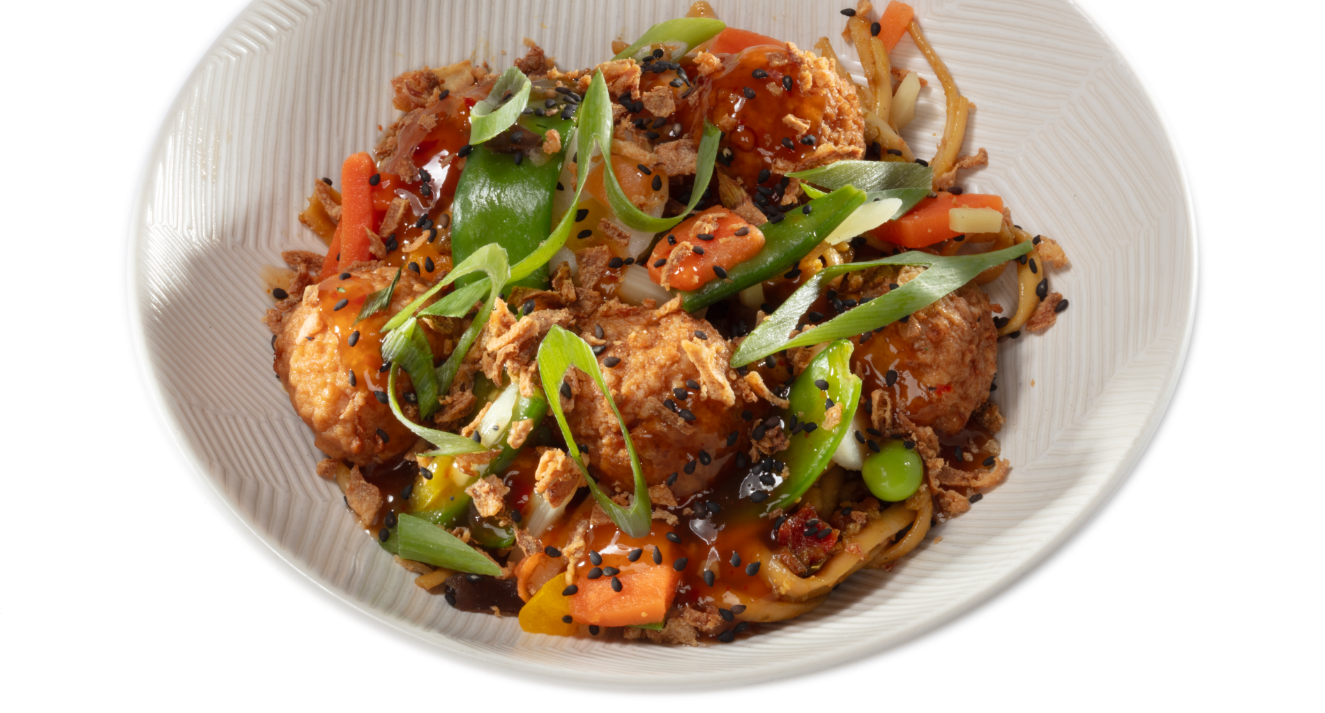 Vietnamese bami met balletjes