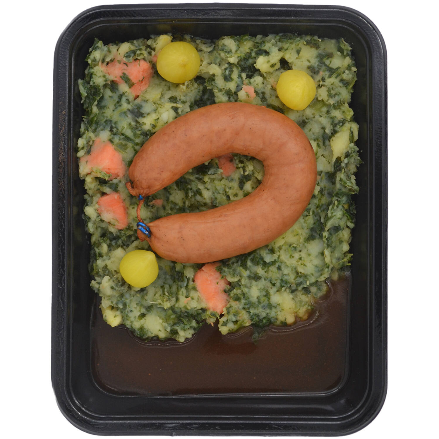 BOERENKOOL, ZOETE AARDAPPEL, ROOKWORST 2x450gr KROES
