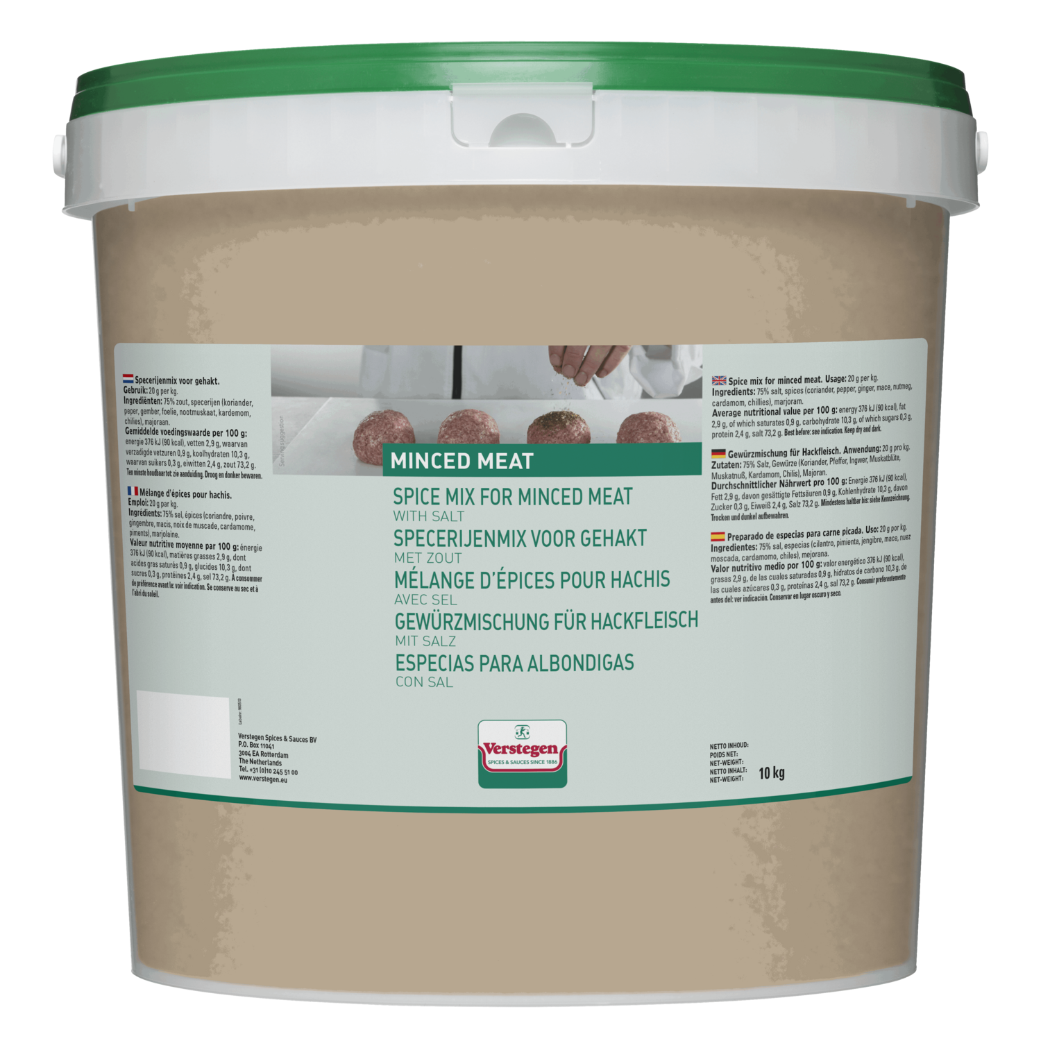 KRUIDENMIX GEHAKT M/ZOUT  10kg