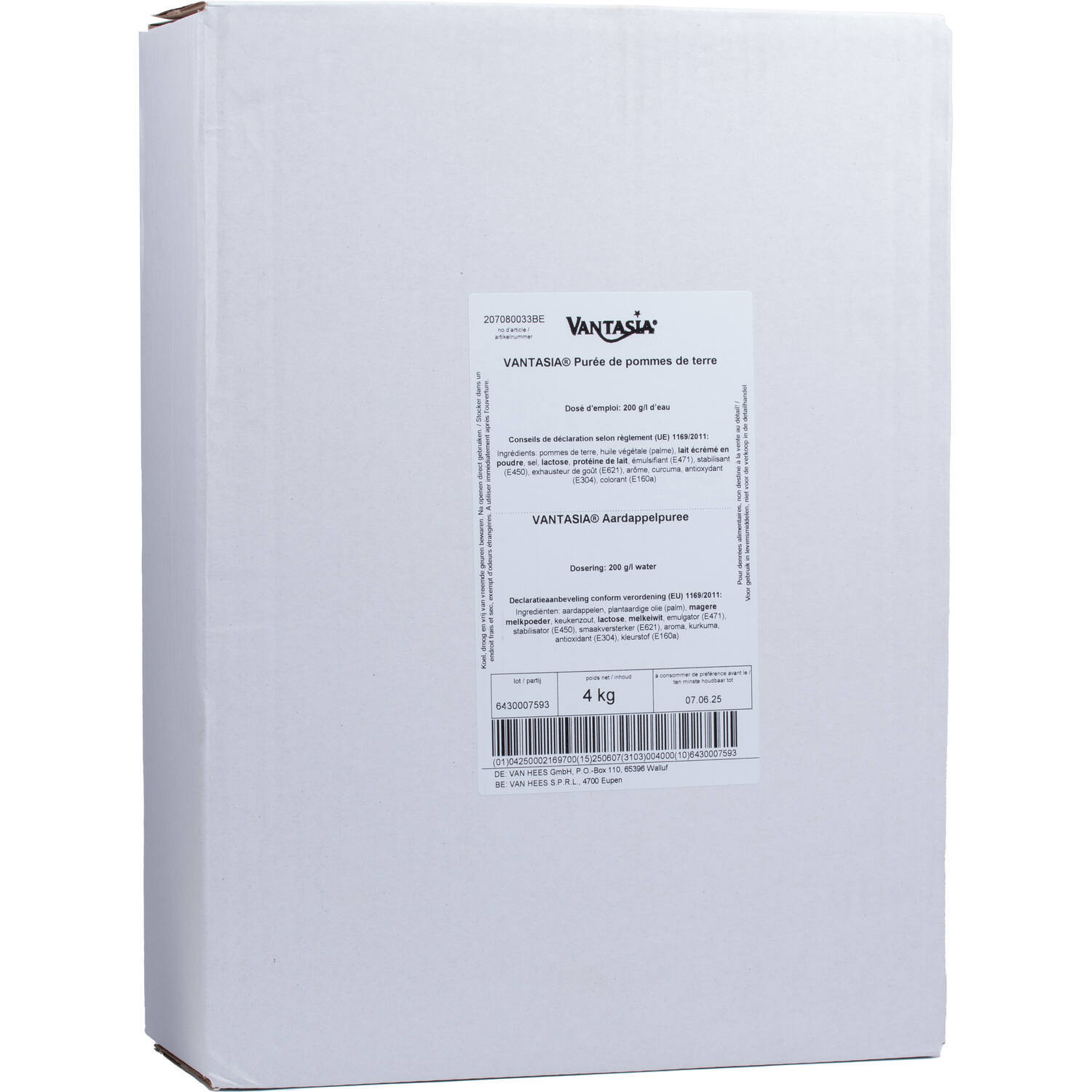 AARDAPPELPUREE  4kg  HEES