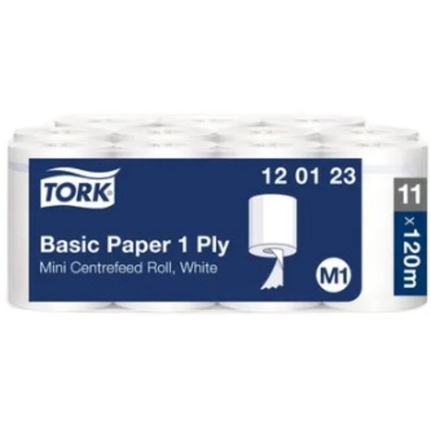TORK POETSROL WIT 1-LAAGS KLEIN 11x120m