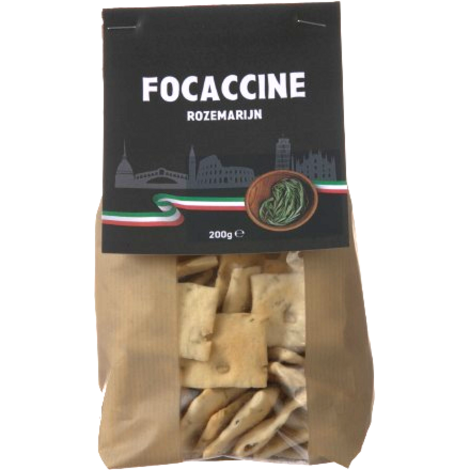FOCACCINE MET ROZEMARIJN OP NAAM 10x200gr