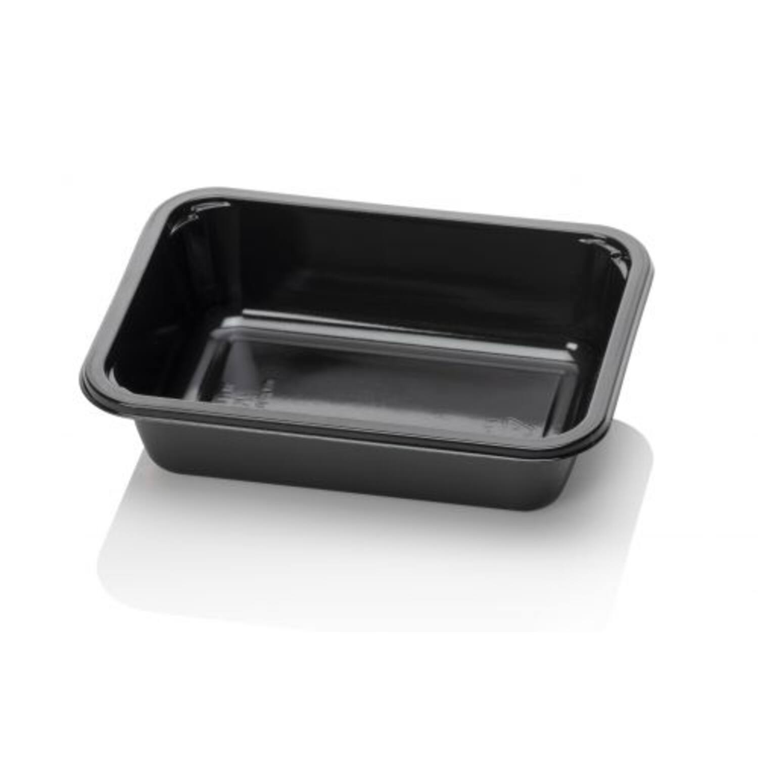CPET TRAY ZWART 1VAKS 760cc 432st 187x136x46mm