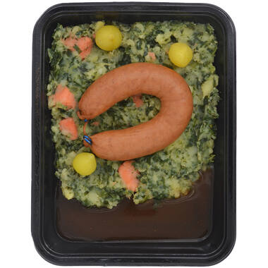 BOERENKOOL, ZOETE AARDAPPEL, ROOKWORST 2x450gr KROES