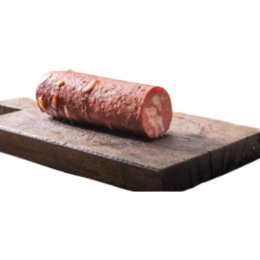 grillworst met kaas op een snijplank