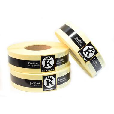 STICKERS 'KEURSLAGER' LANG  500st/rol