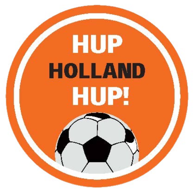 STICKERS 'HUP HOLLAND HUP' 50mm  1000st/rol