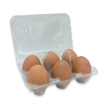 EIERDOOS TRANSPARANT VOOR 6 EIEREN