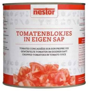 Nestor tomatenblokjes in blik
