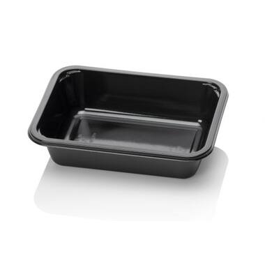 CPET TRAY ZWART 1VAKS 920cc 420st 187x137x60mm