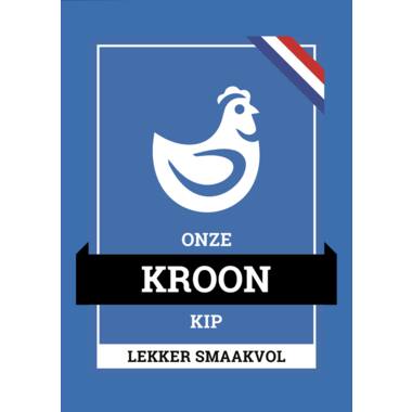 ONZE KROONKIP CONSUMENTENSTICKERS  250st