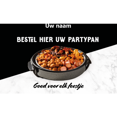 GEPERSONALISEERDE TOPKAART PARTYPANMEUBEL DUBBELZIJDIG