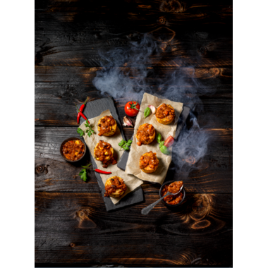 BBQ ALS EEN BAAS RECEPTFLYERS TOPPED POTATO 250st