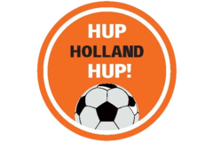 STICKERS 'HUP HOLLAND HUP' 50mm  1000st/rol