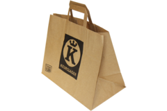 BLOKTAS PAPIER BRUIN KEUR HOOG  26+12 x35 250st