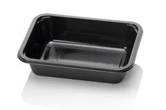 CPET TRAY ZWART 1VAKS 920cc 420st 187x137x60mm