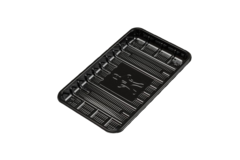 VLEESSCHAAL 73 L ZWART  1000st  230x135x20
