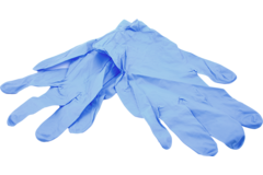 NITRIL HANDSCHOEN BLAUW MEDIUM 100st POEDERVRIJ EXTRA STRONG
